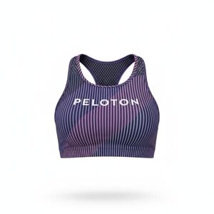 Peloton Women's Striped Purple Sports Bra